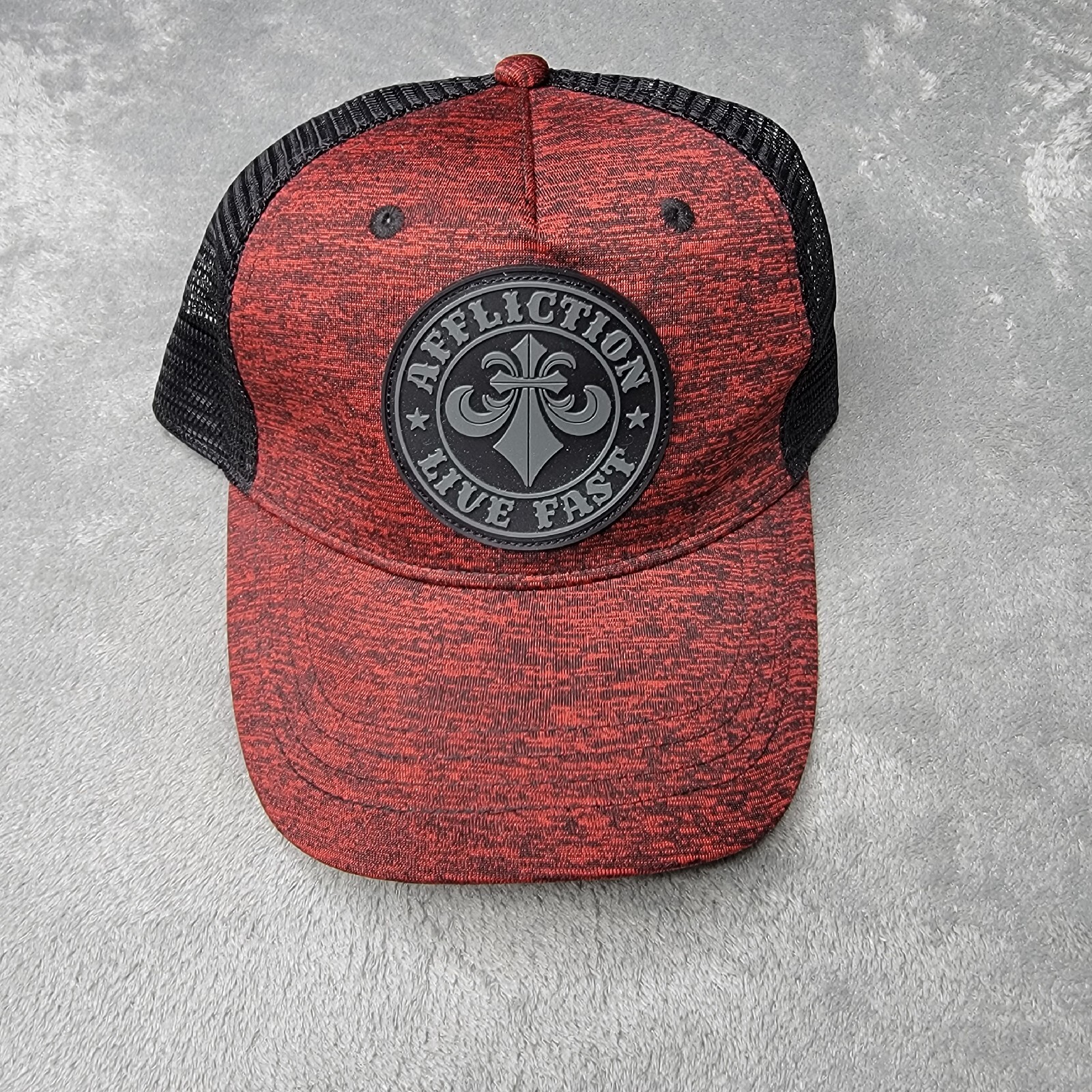 AD Snapback Trucker Hat - Black/Red